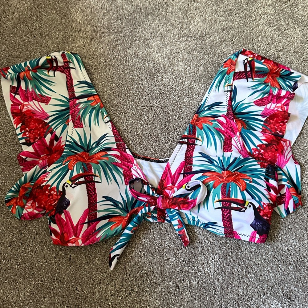 Tropical & Padded bikini top